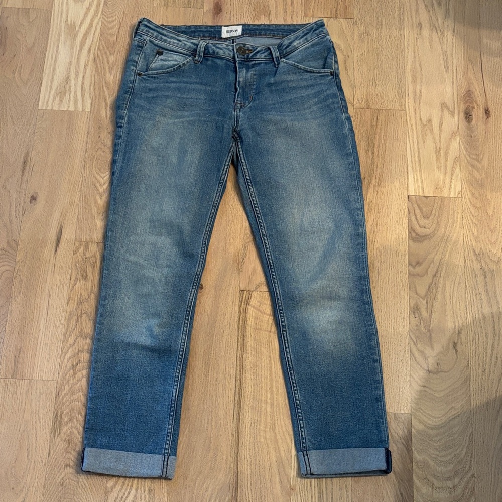 Hudson Jeans Blue Ankle & Cropped Women Jeans
